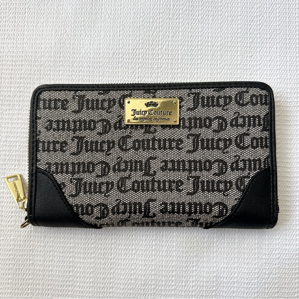 Juicy Couture Monogram Black & Gray Wallet